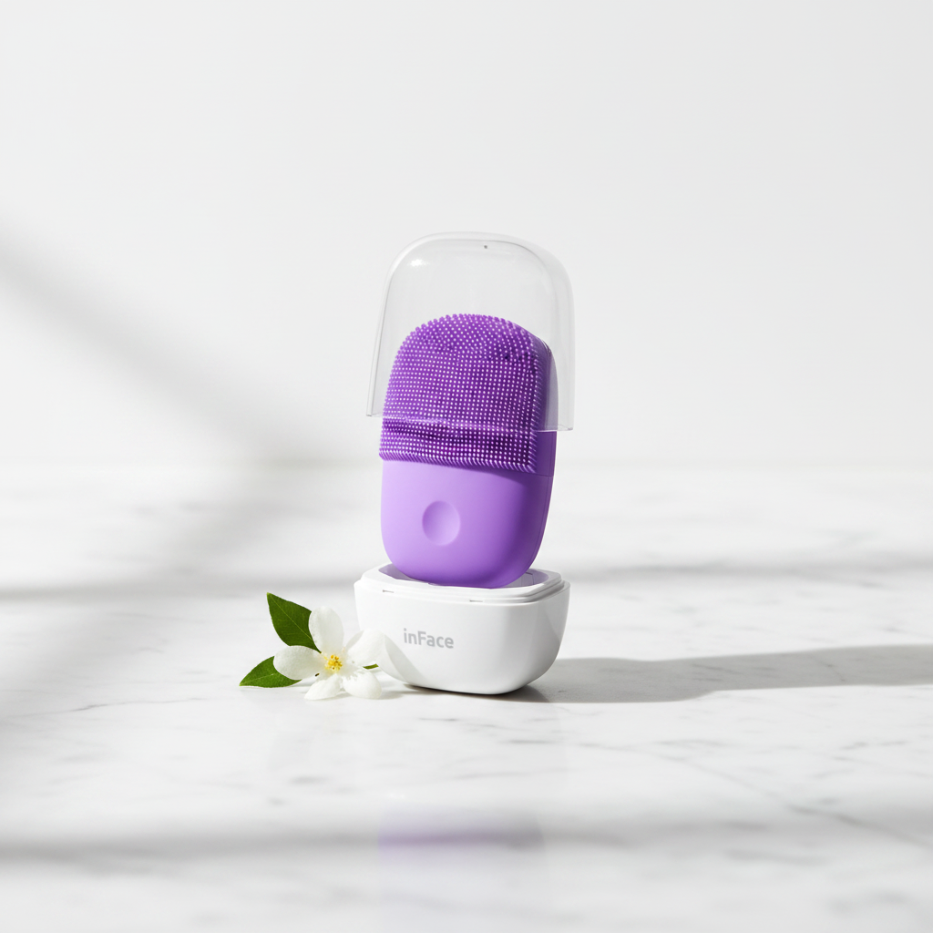 inFace Ultrasonic Facial Cleanser - Flatlay