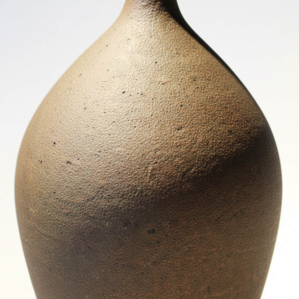 Handmade Japanese Zen Vase - Glaze Texture Detail