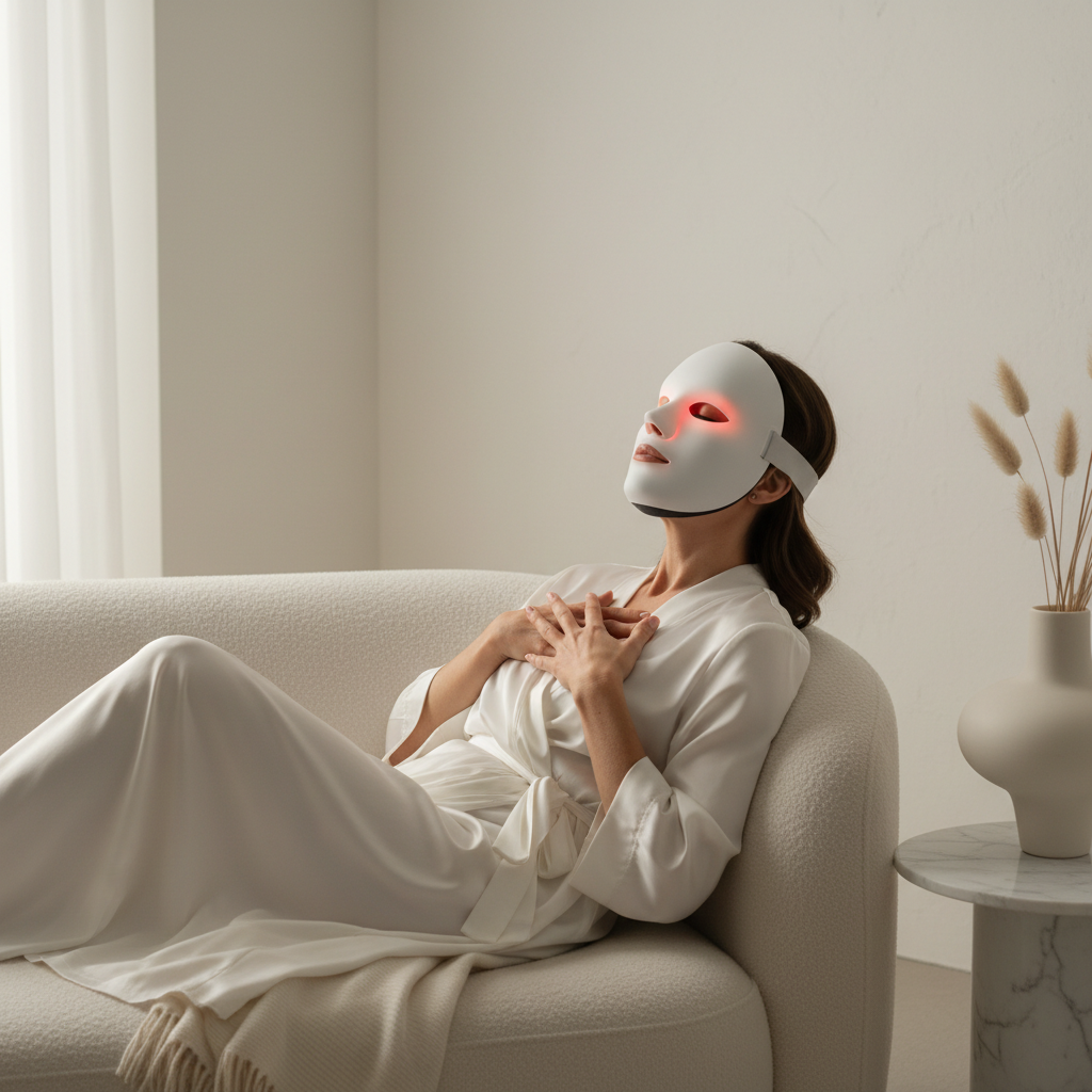 LED face mask lifestyle - LAKA style